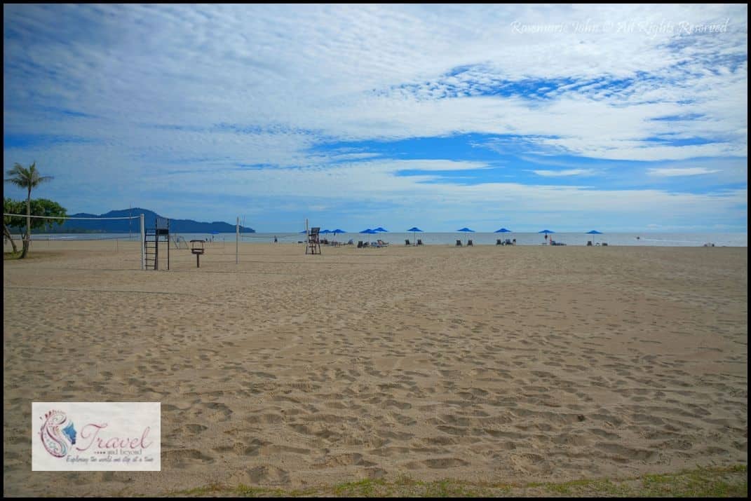 The 3km long pristine beach that is cleared of pebbles daily...