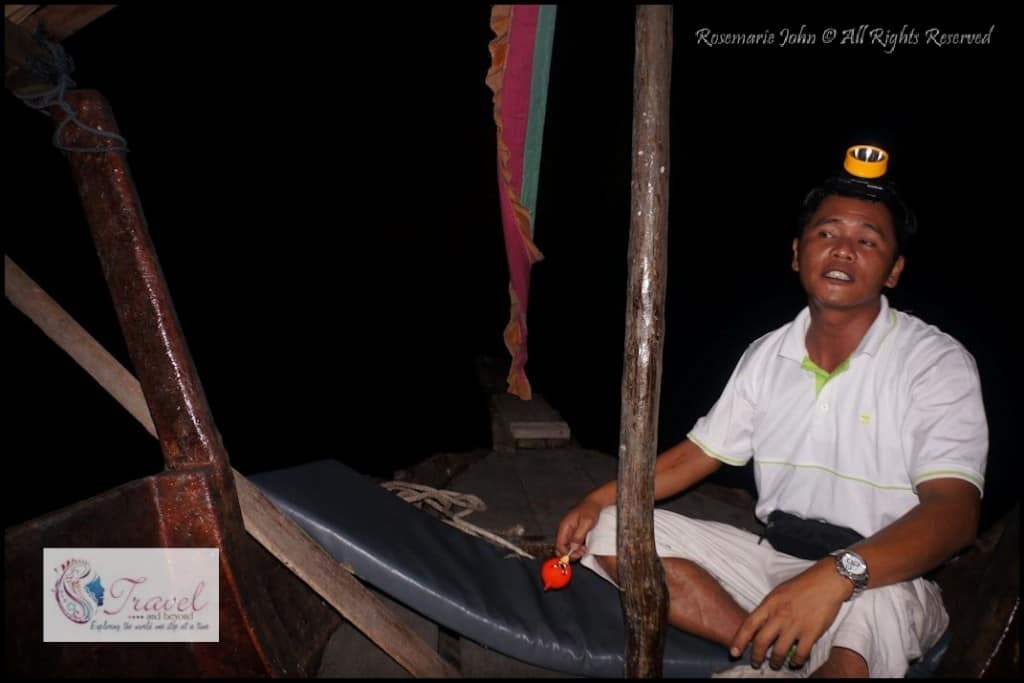 Our guide Aling sitting on the edge of the Lepa-Lepa