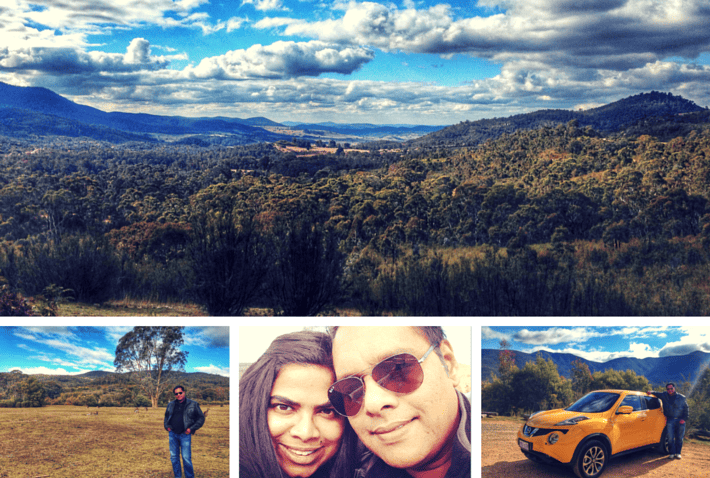 Driving to Tidbinbilla